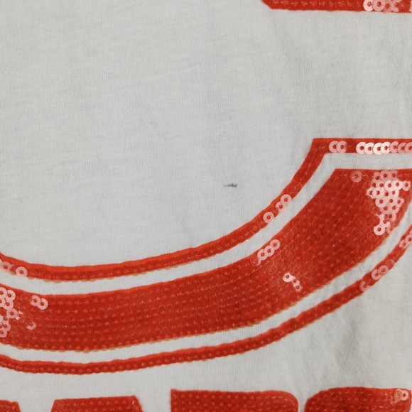 NFL Team Apparel Chicago Bears V-Neck T-Shirt Youth 12/14 Women's Small S - Picture 4 of 7